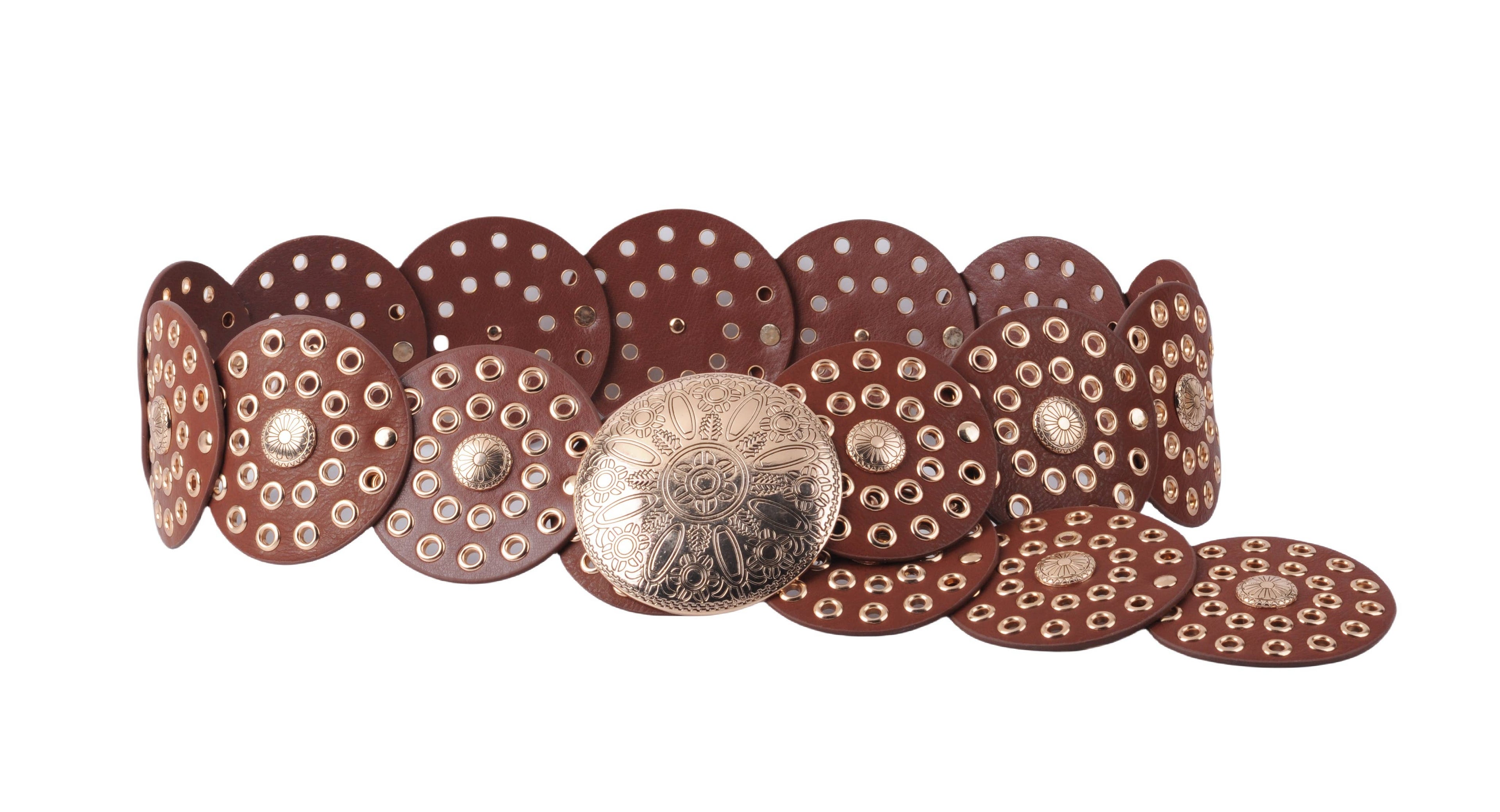 Wide Western Belt for Women | Cowgirl Disc Belt with Grommet