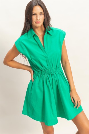 Kelly green mini dress