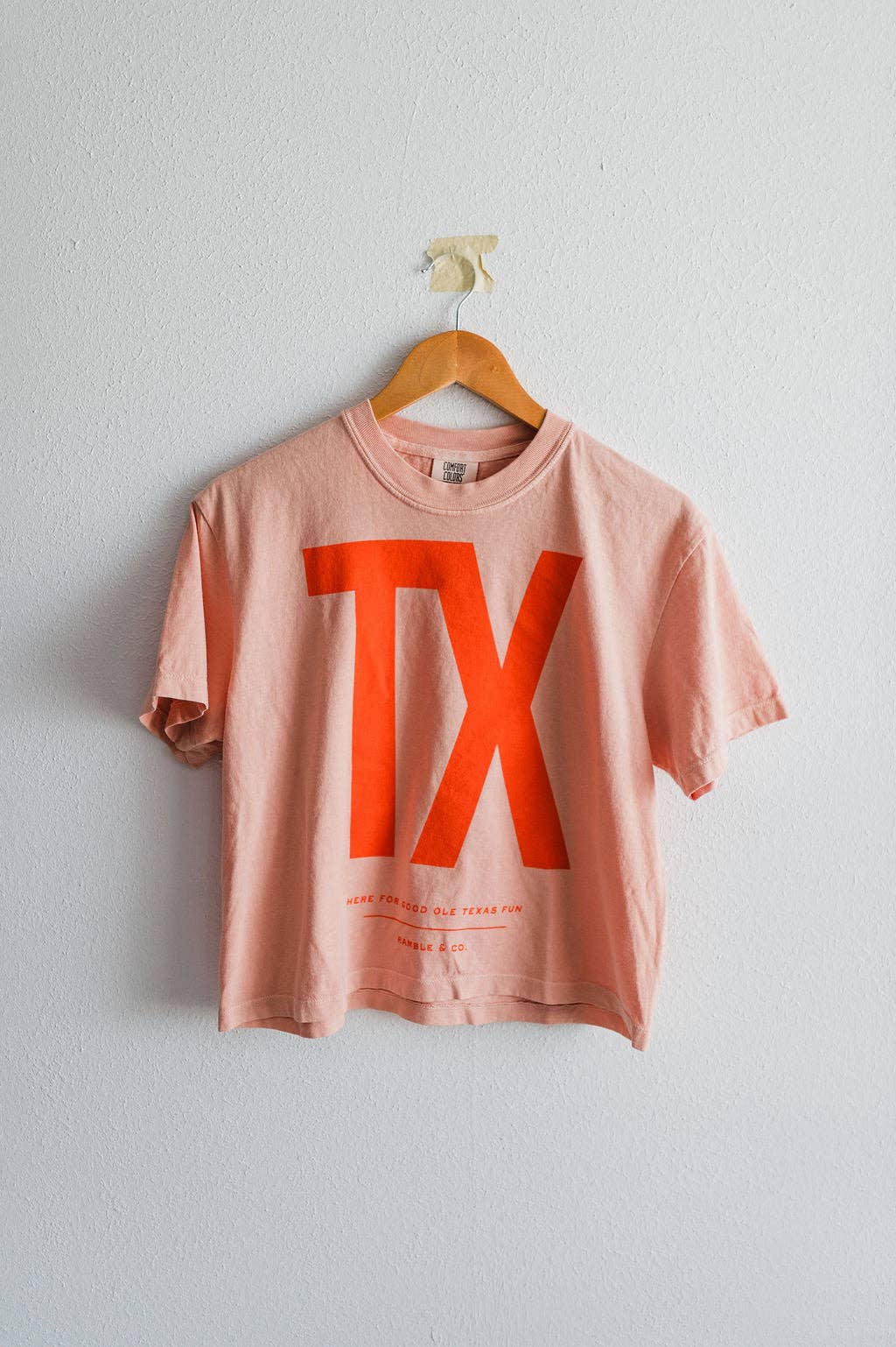Tx | peachy comfort colors boxy cropped tee