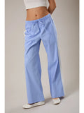 Blue striped lace trimmed boxer pants
