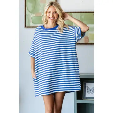Striped oversized dress