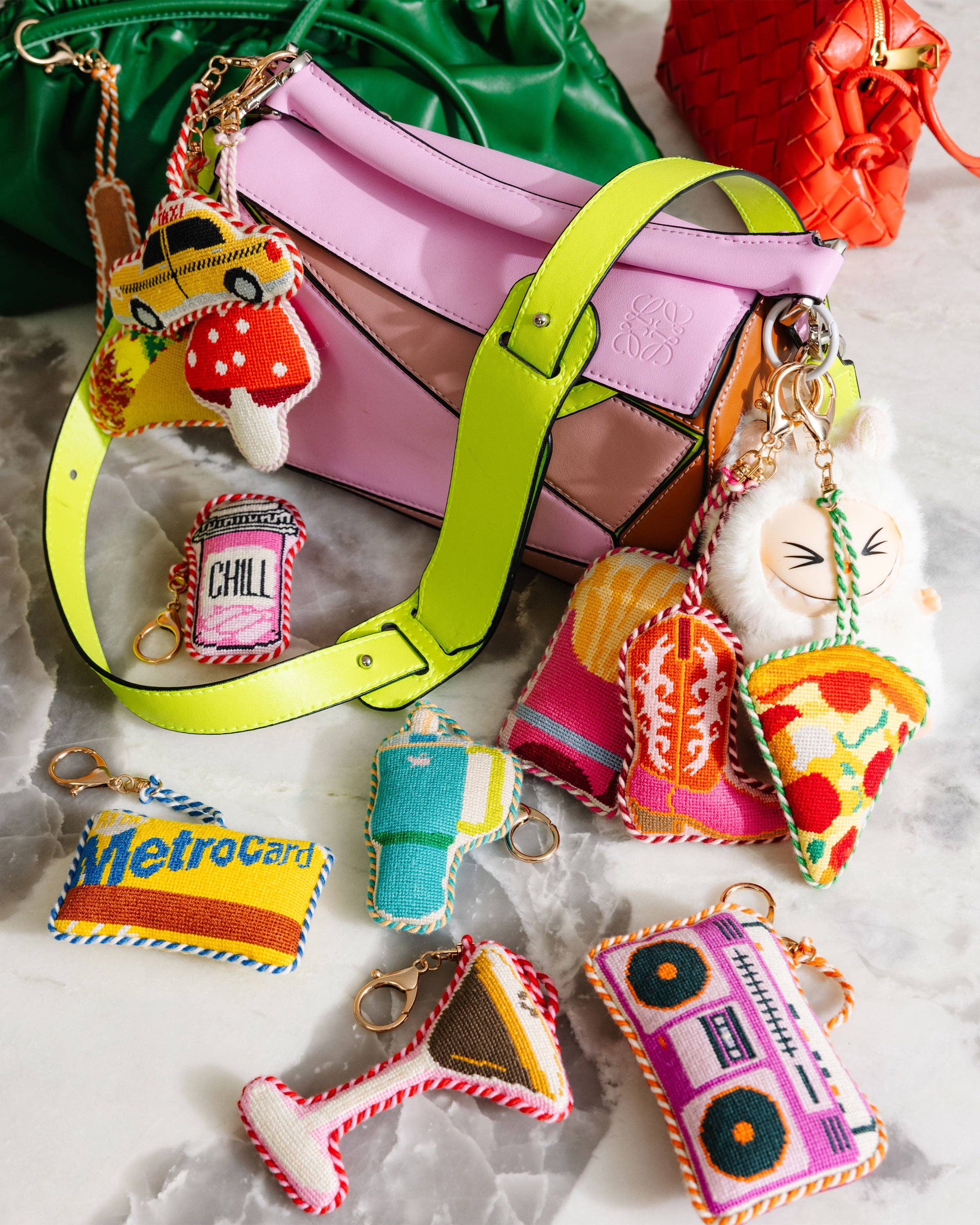 Pink Boombox- Bag Charm