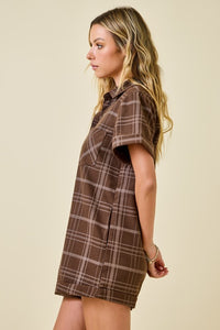 Suede Plaid romper