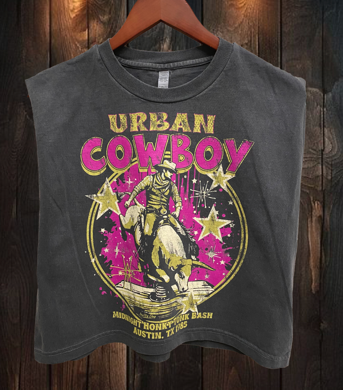 Urban Cowboy Grey Boxy tank