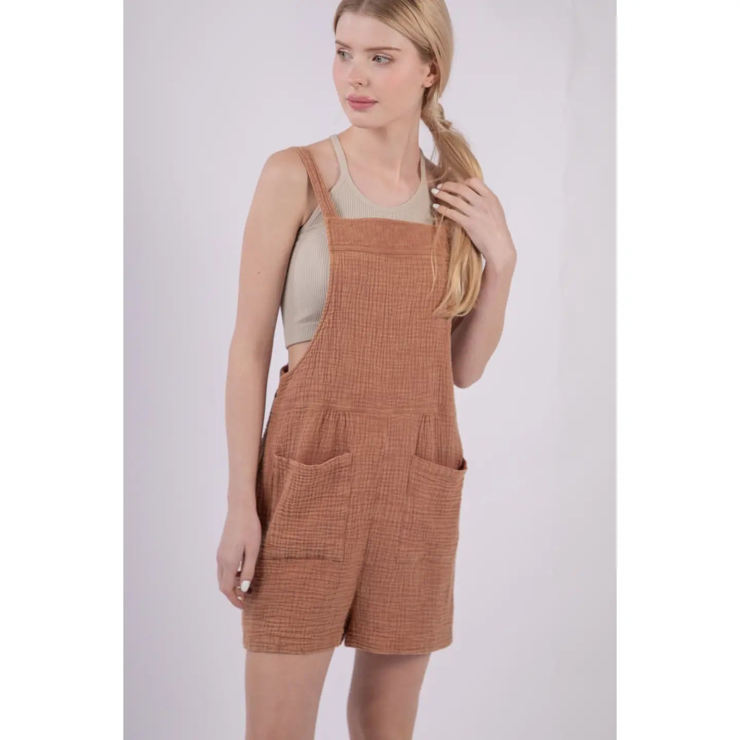 Casual Overall Romper