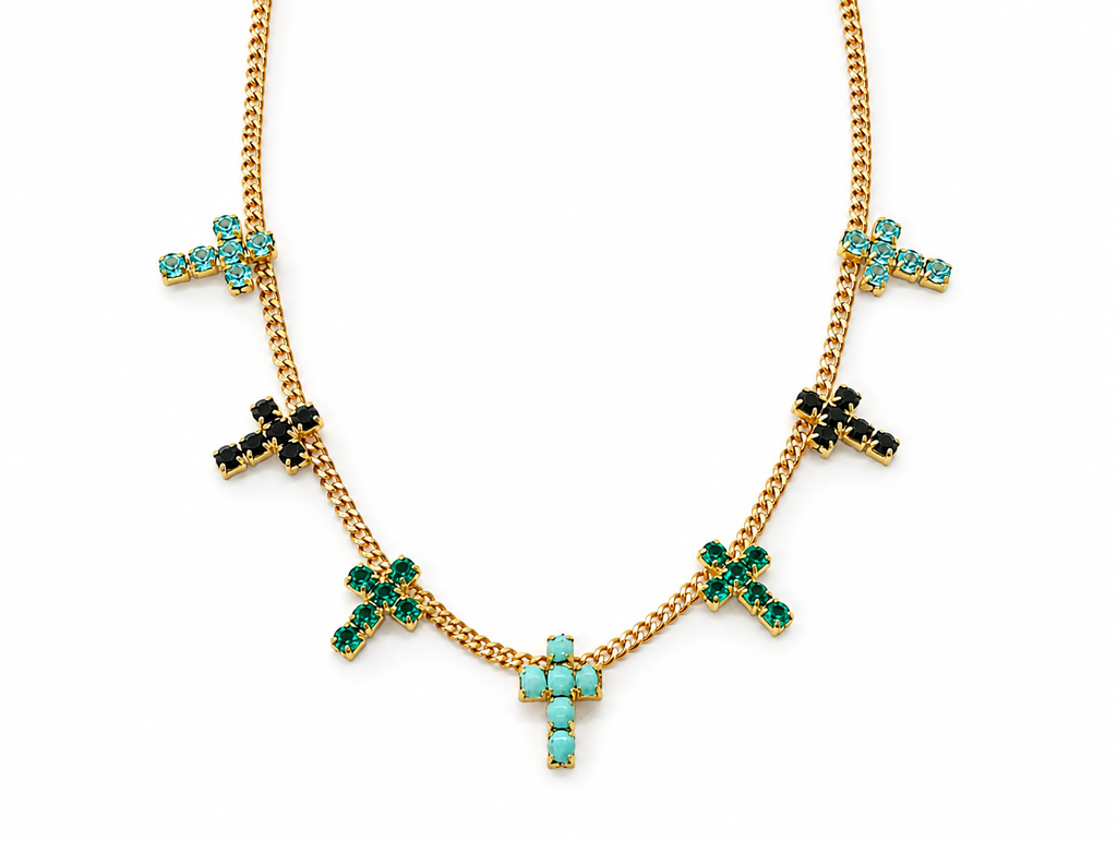 Turquoise Cross Necklace