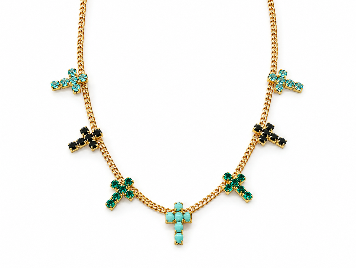 Turquoise Cross Necklace