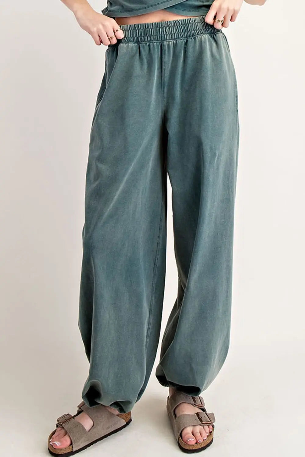 Short sleeve wrap pant set