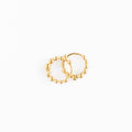 Beaded Huggie Hoop Earrings