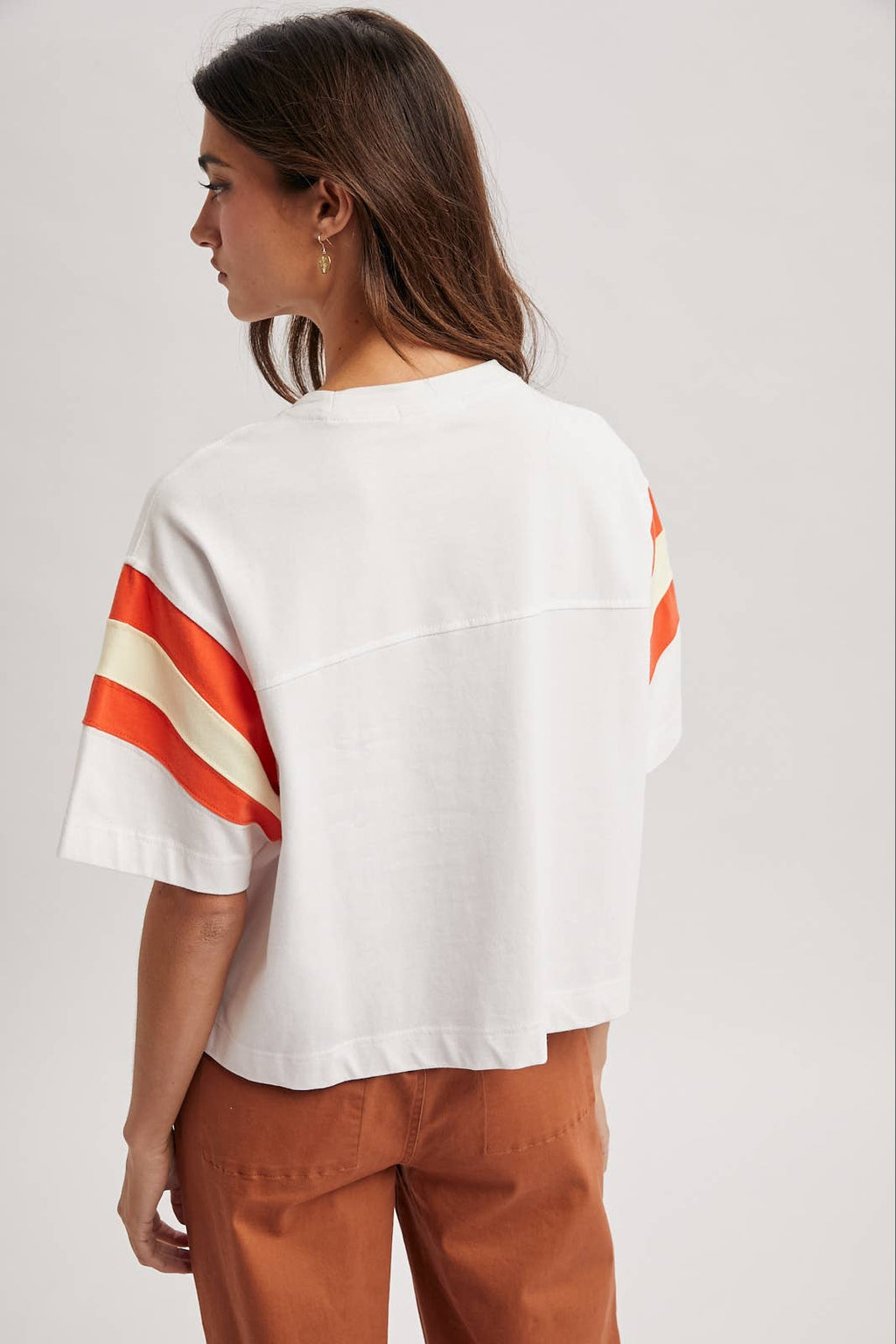 COLORBLOCK CORAL/CREAM TOP
