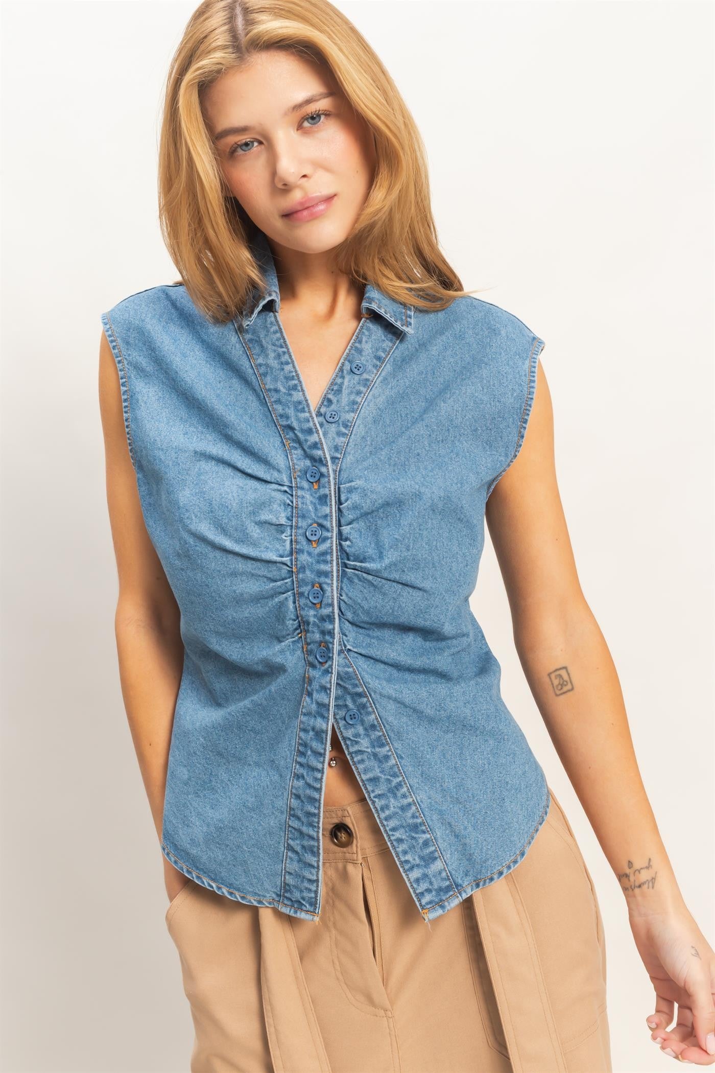 90's Denim sleeveless top