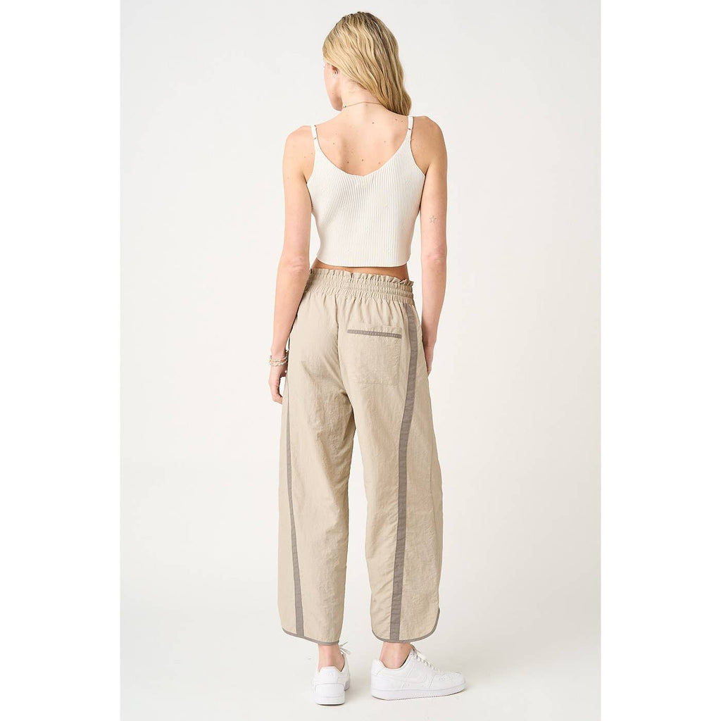 SPORTY STRIPE BARREL PANTS