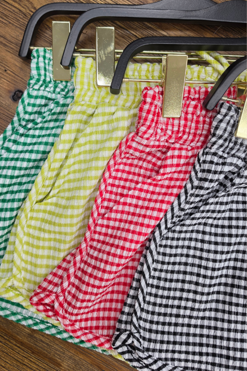 GINGHAM LOUNGE SHORTS