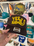 Yee-Haw, Horseshoe Western Gold Puff Summer Trucker Hat