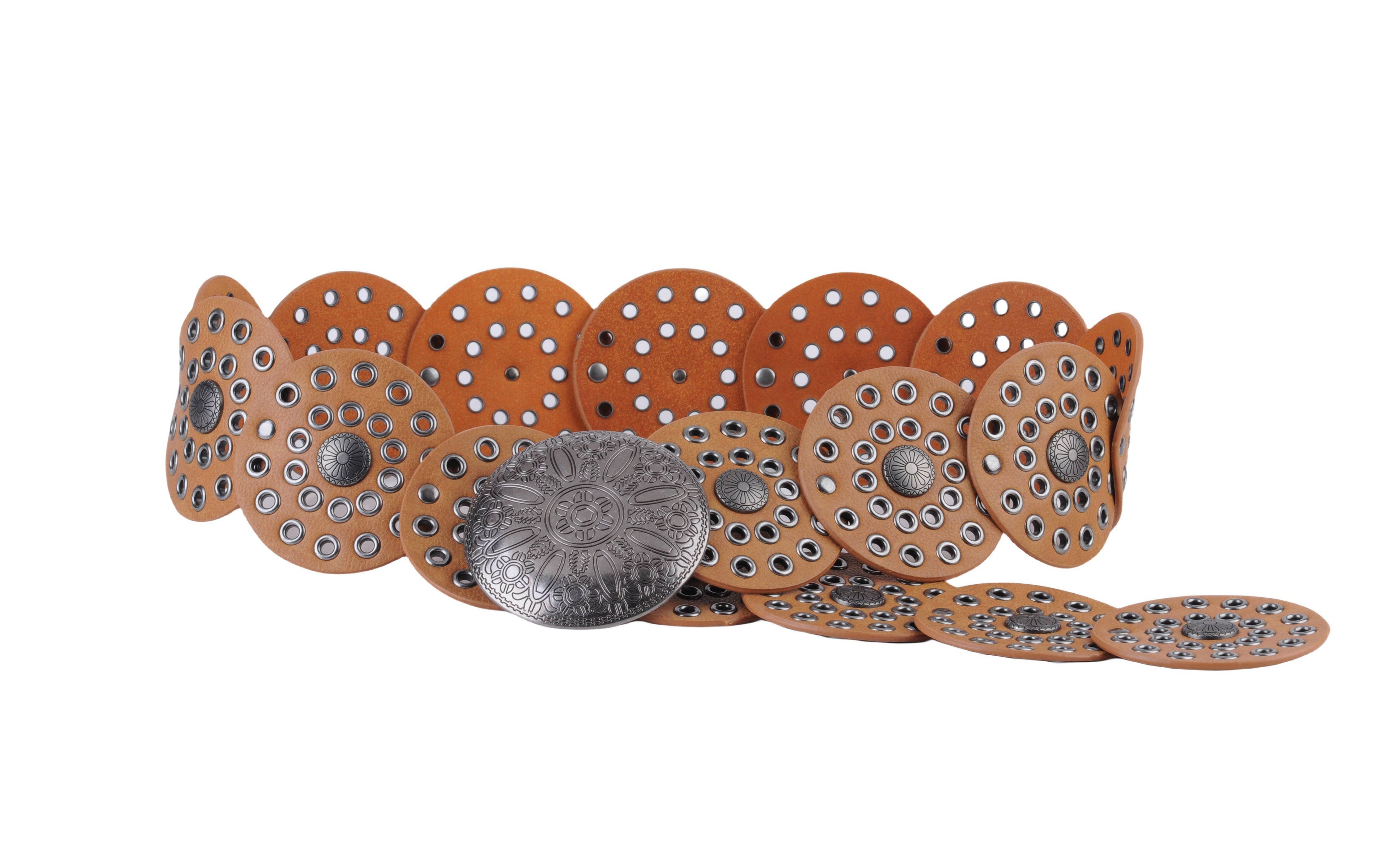 Wide Western Belt for Women | Cowgirl Disc Belt with Grommet