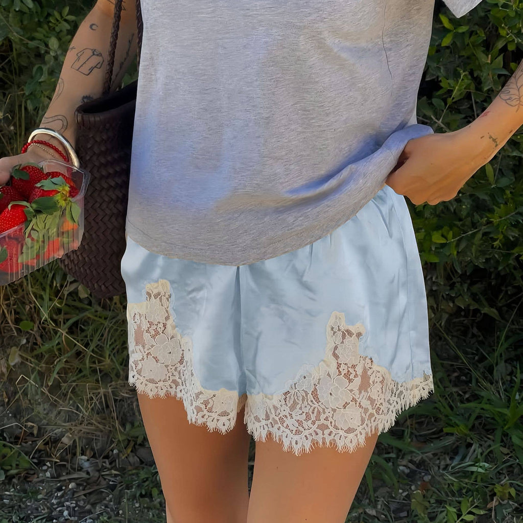 Lace trim Shorts