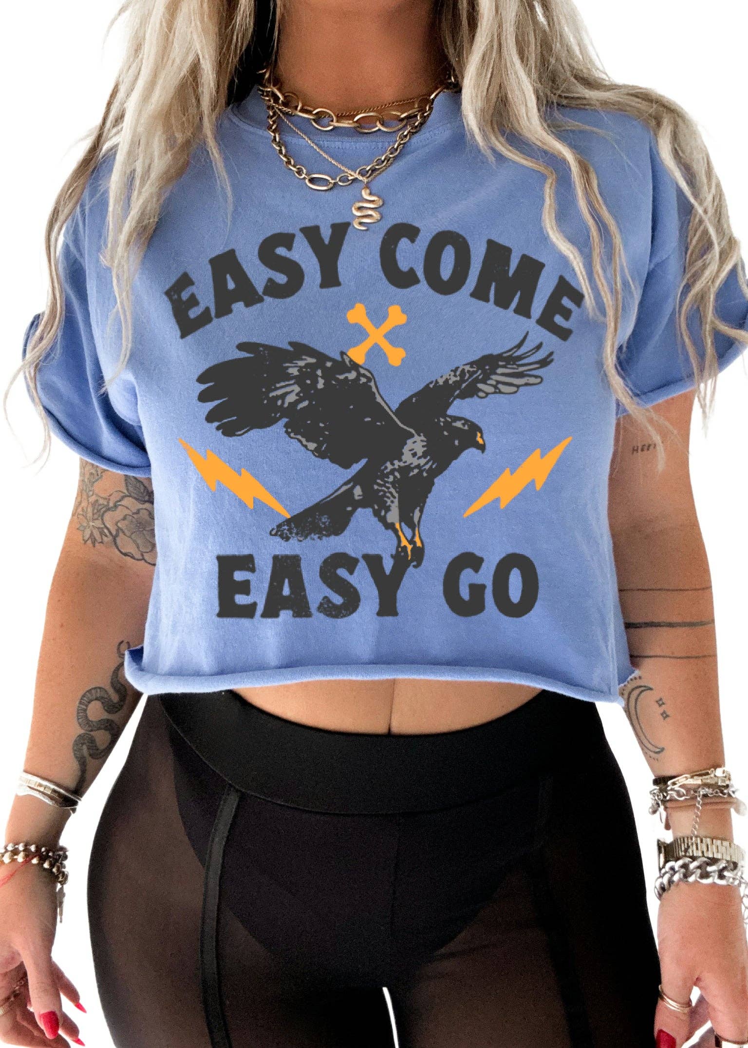 CROPPED EASY COME EASY GO GRAPHIC TEE