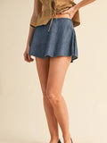 Denim skort unlined