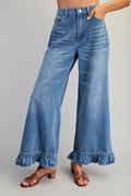 Ruffle hem jeans