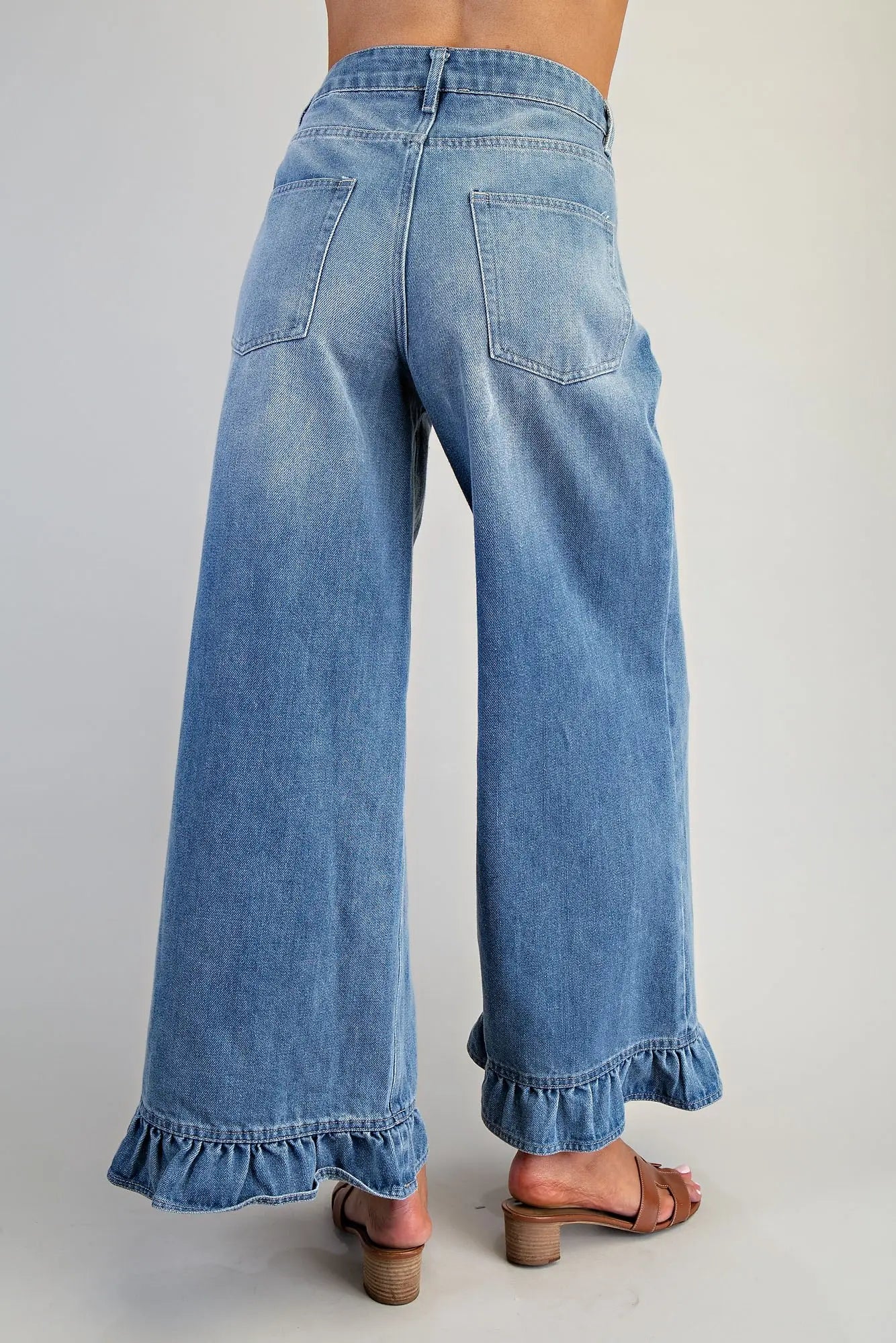 Ruffle hem jeans