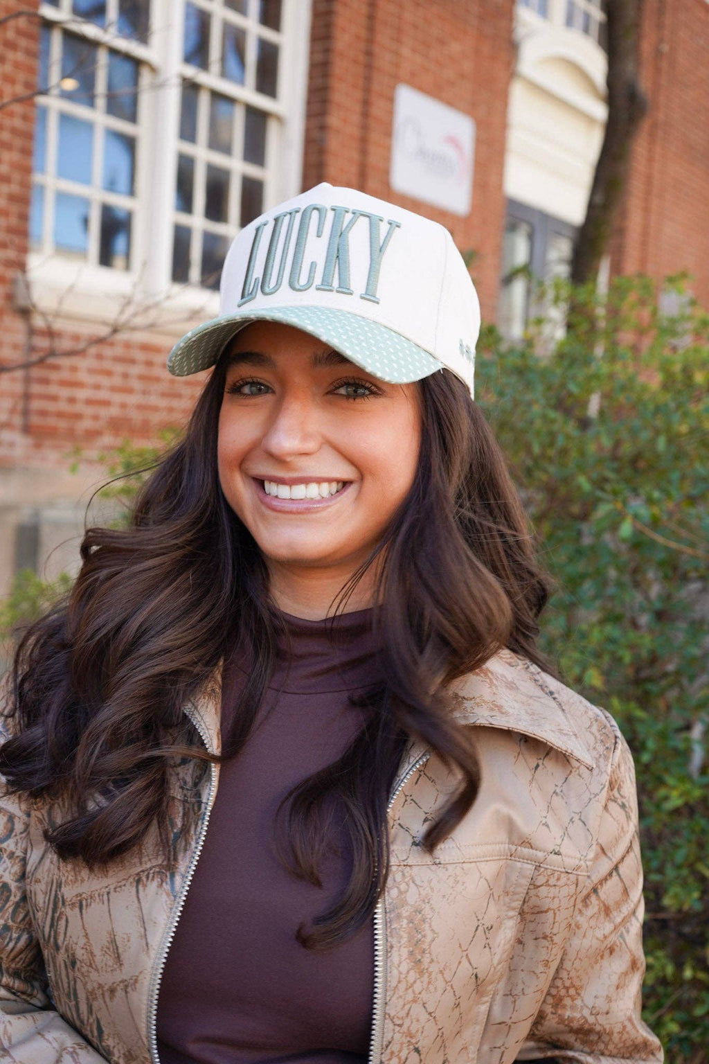 Lucky - Green Polka Dot Trucker Hat