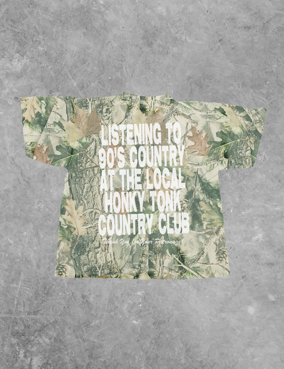 Honky Tonk Country Club, 90's Country Boxy Cotton TShirt