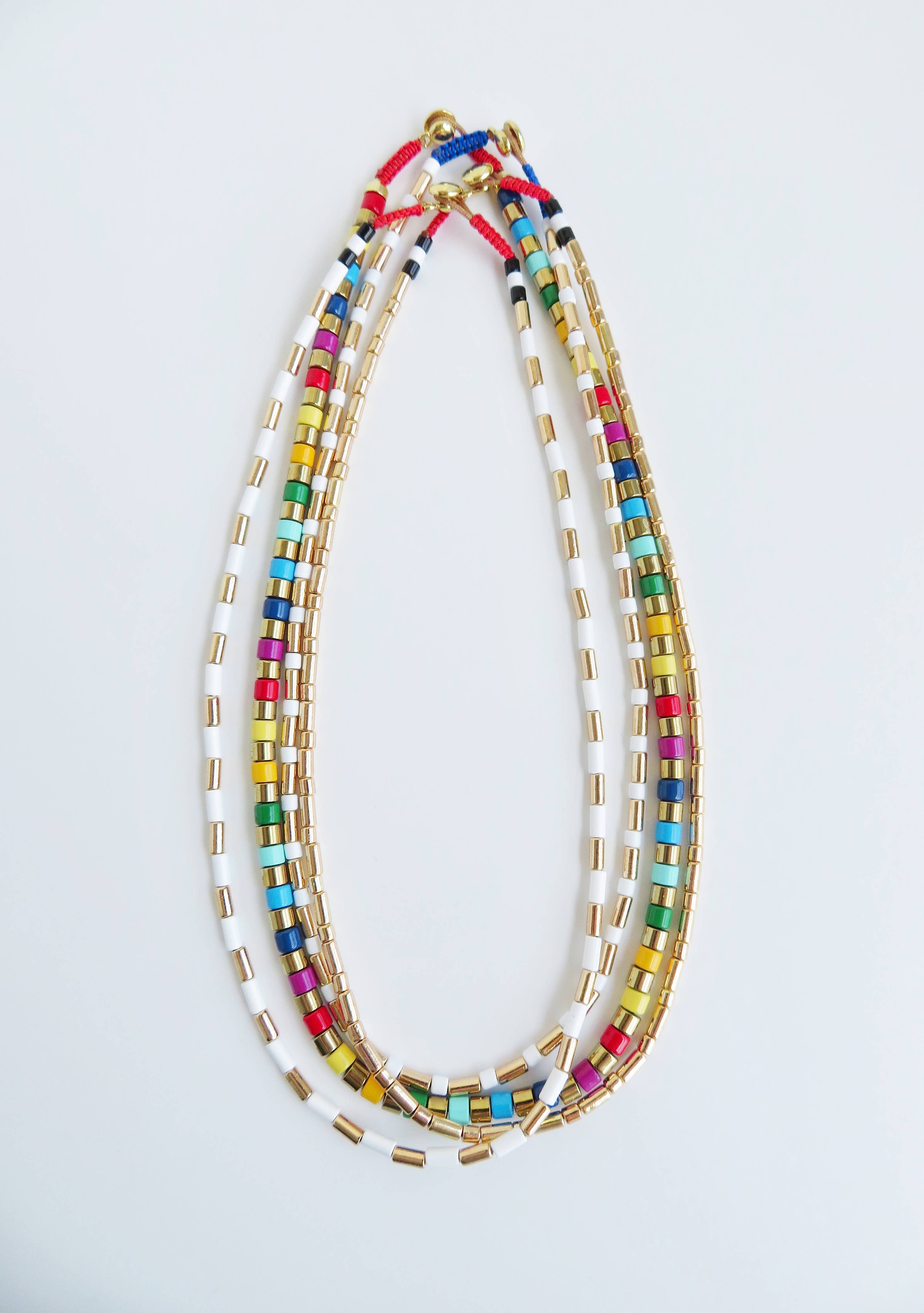 Enamel Tube Necklaces
