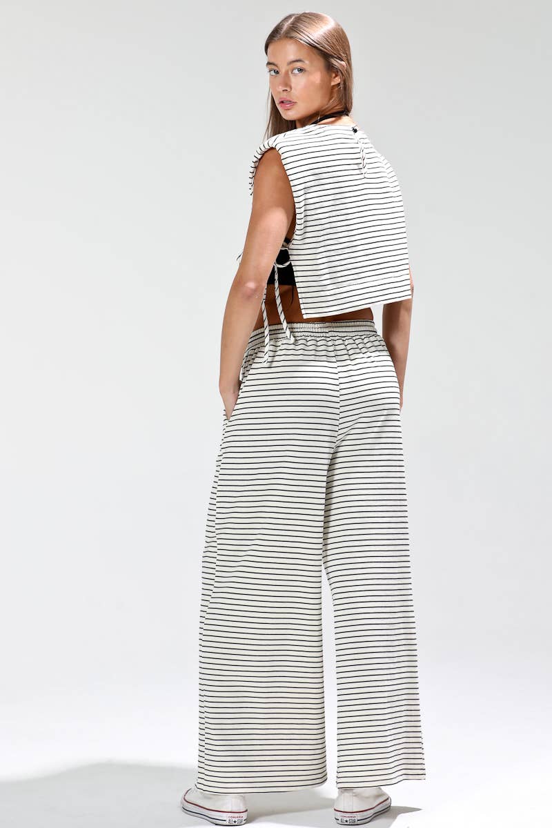 Cropped striped top