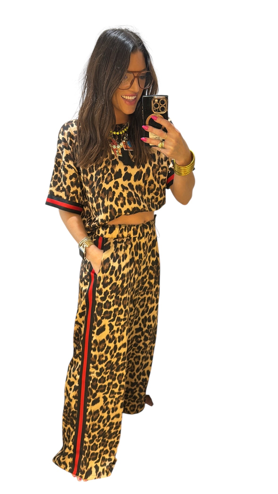 Leopard Satin Set