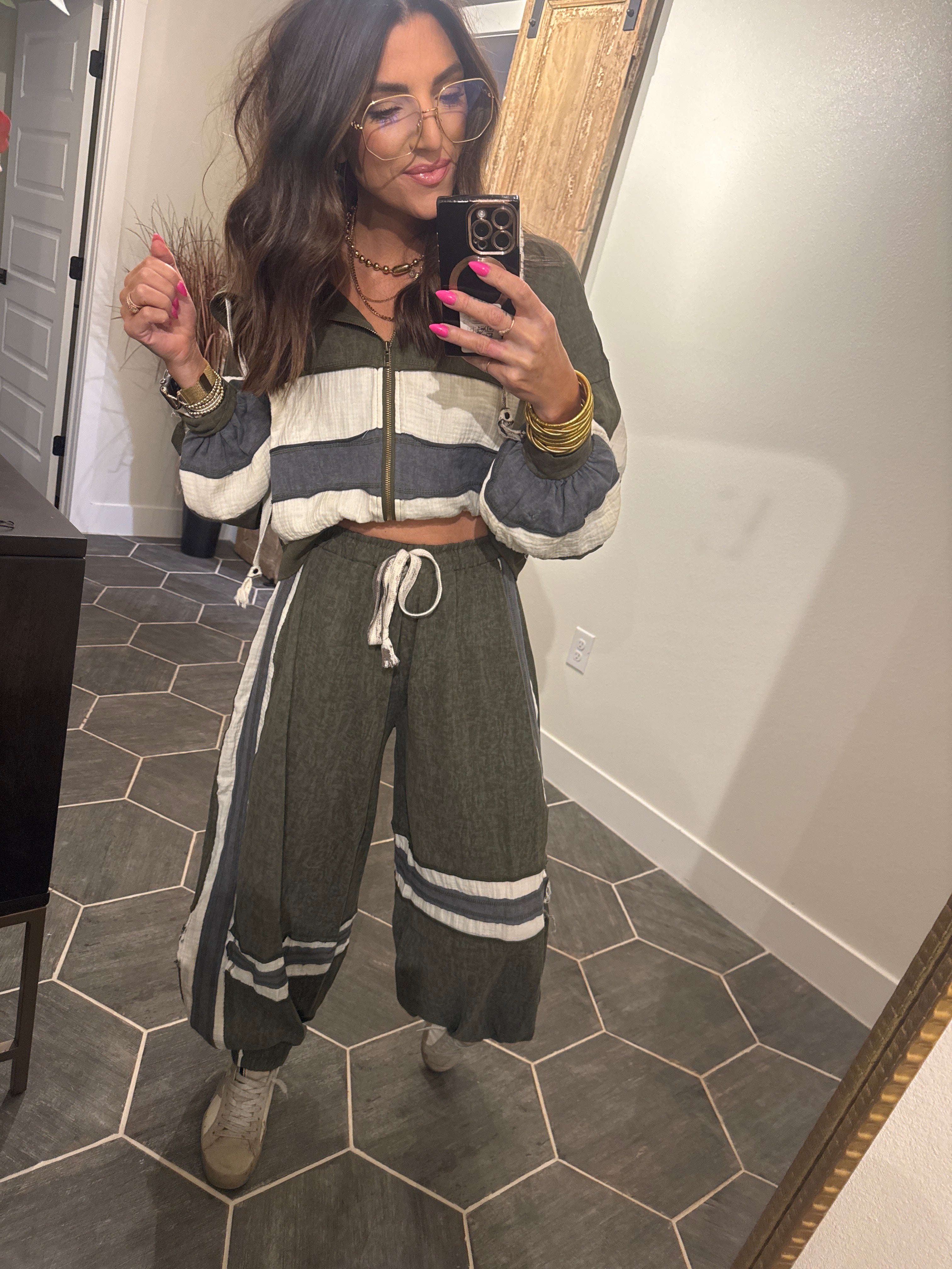 Vintage wash color block set