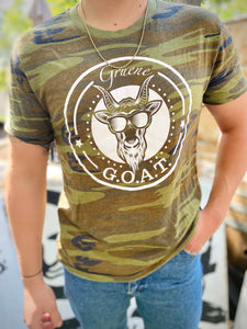 Camo G.O.A.T. Logo Tee