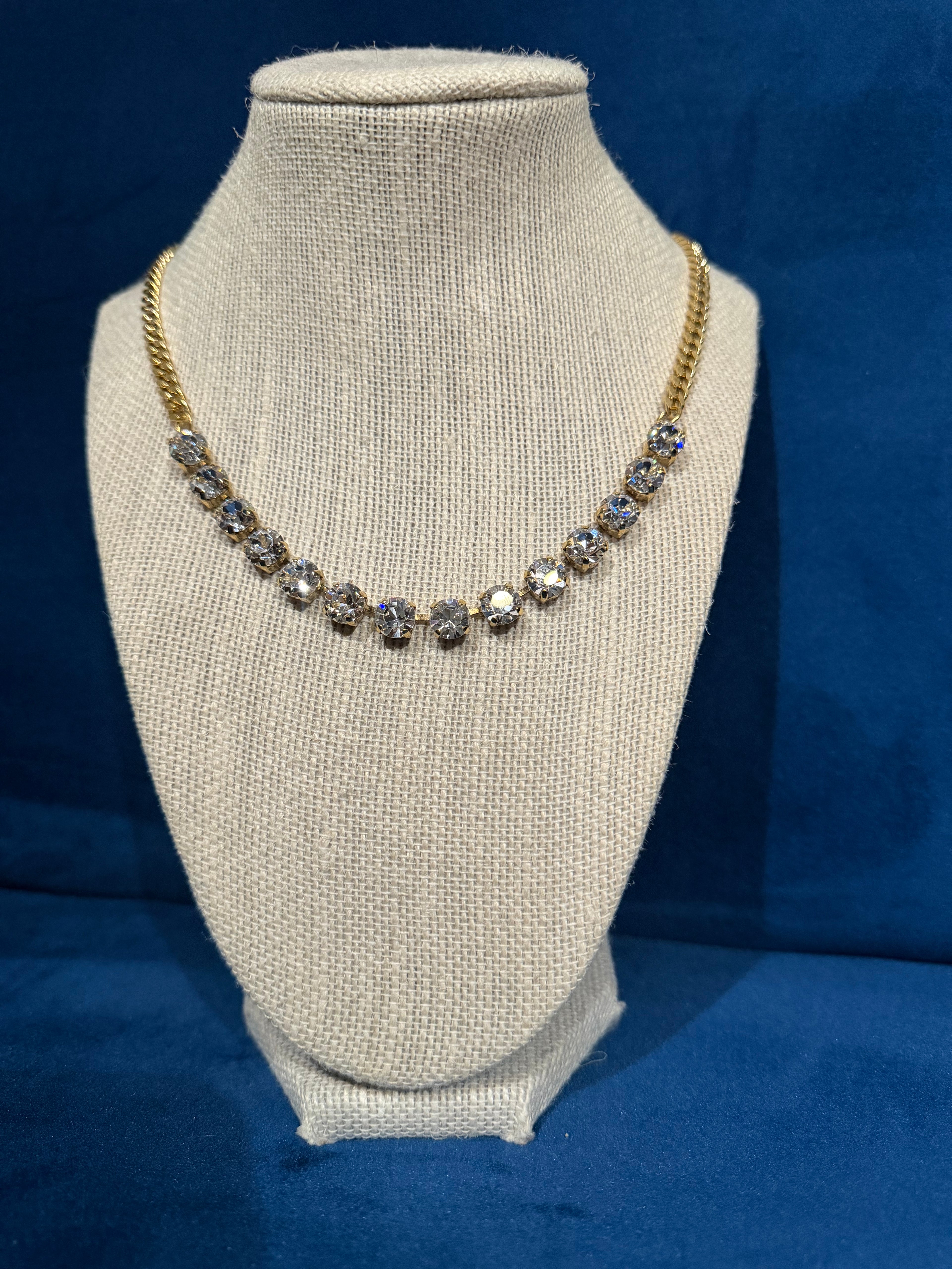 mini oakland - gold with clear crystal