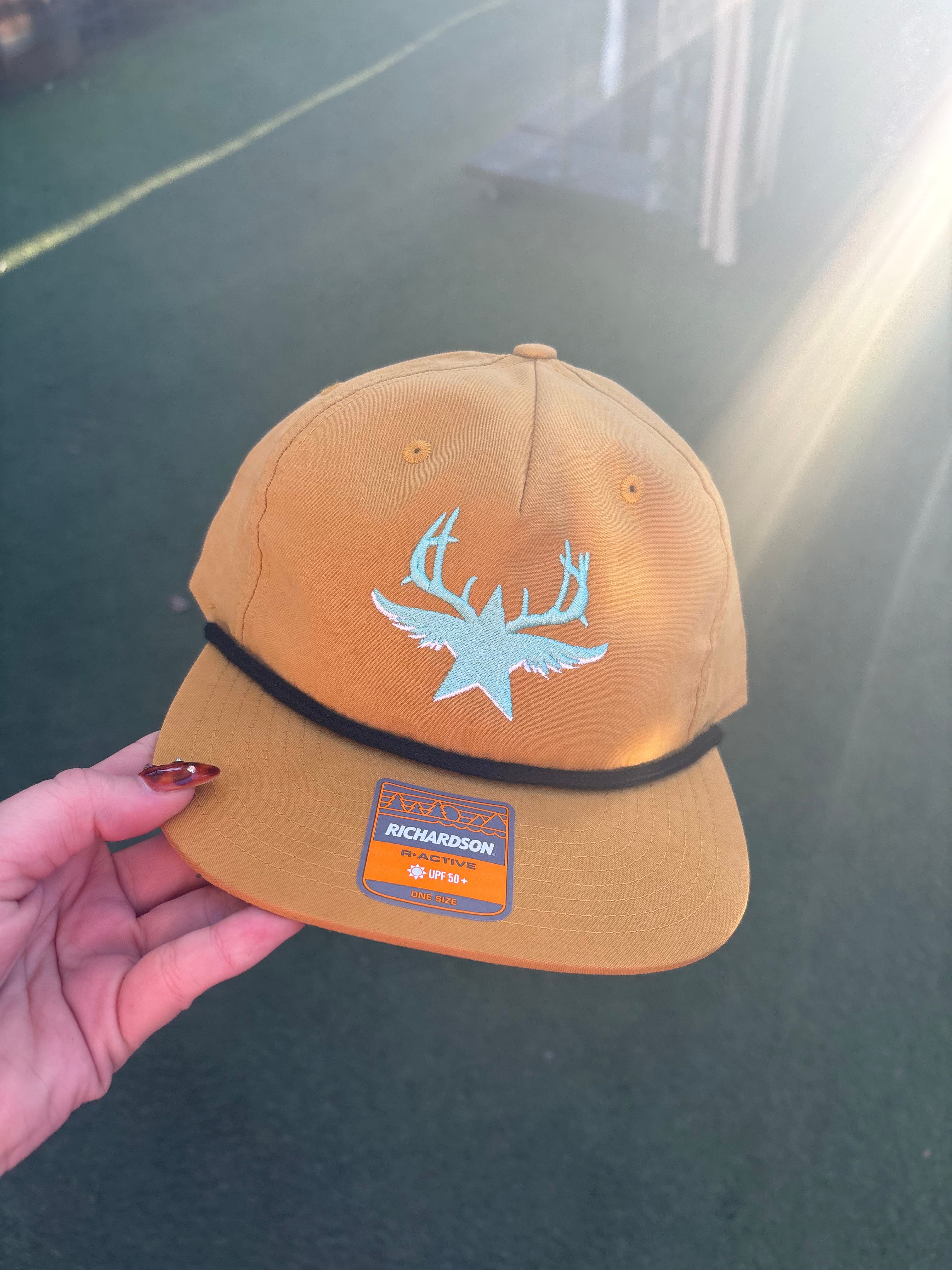 Mustard & turquoise LPO hat