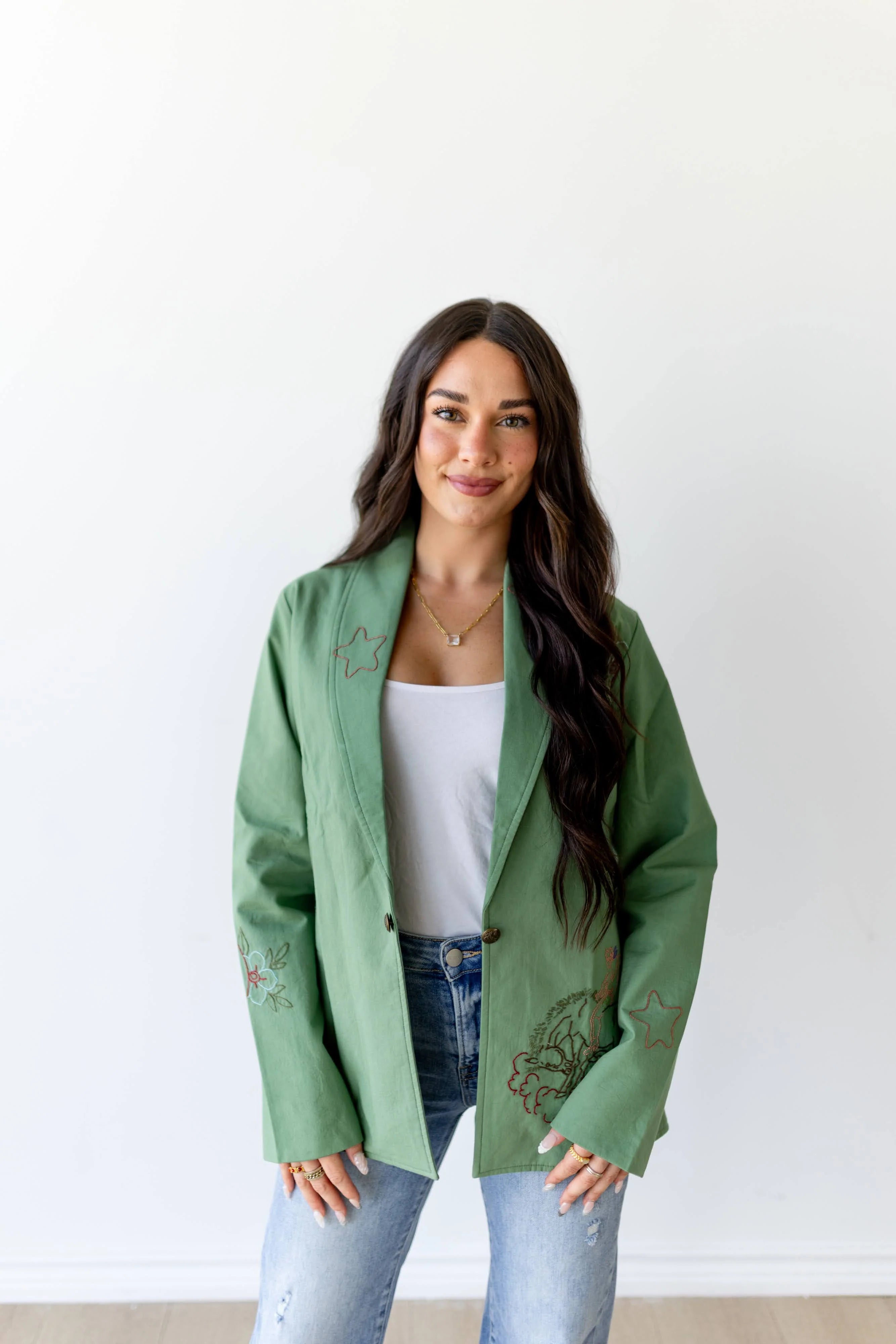 Original floral bucking horse blazer