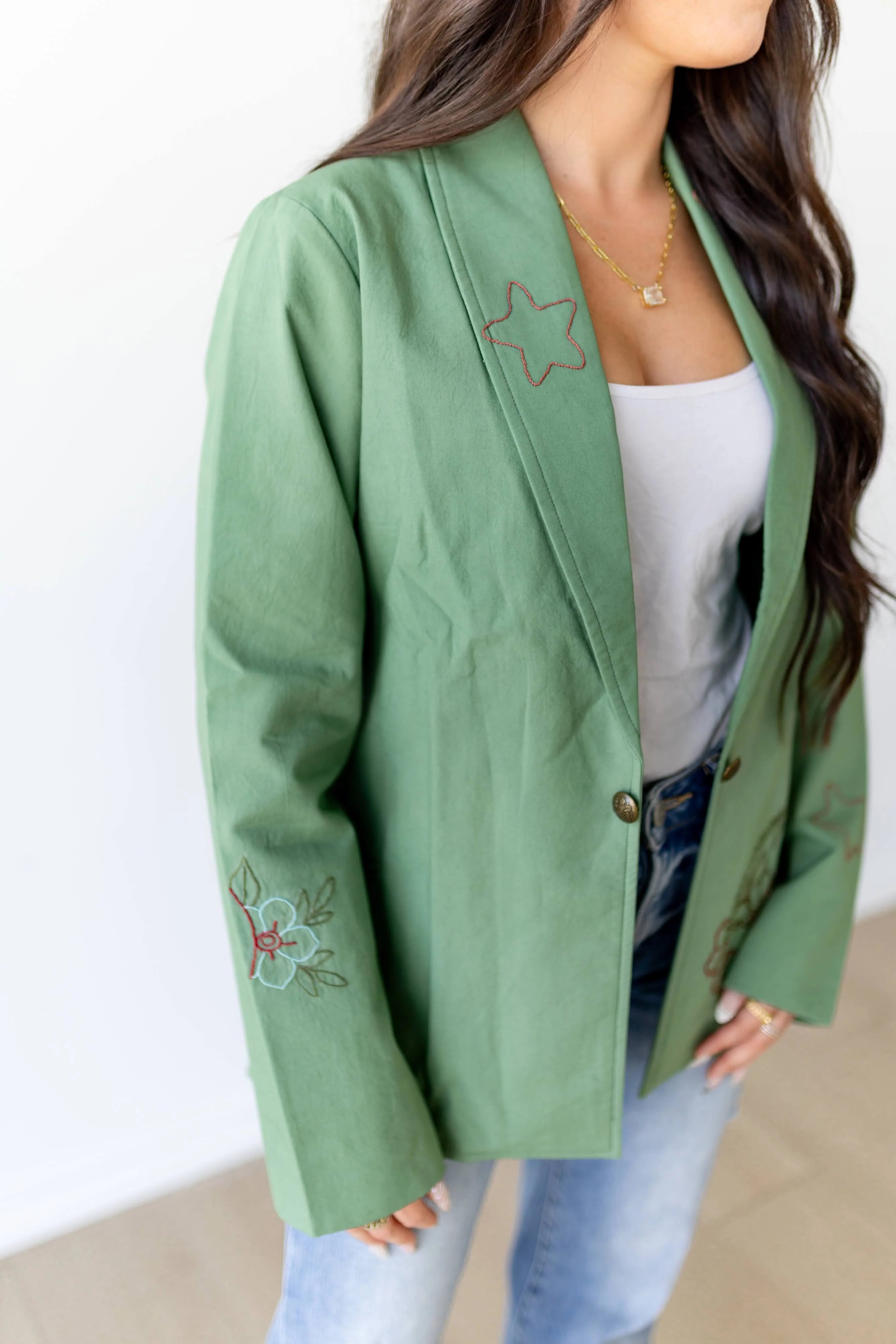 Original floral bucking horse blazer