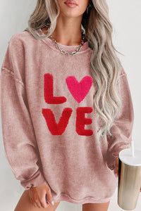 Love Chenille Embroidered Sweatshirt