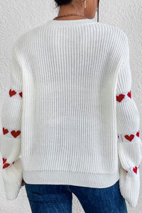 Heart Bell Sleeve Sweater