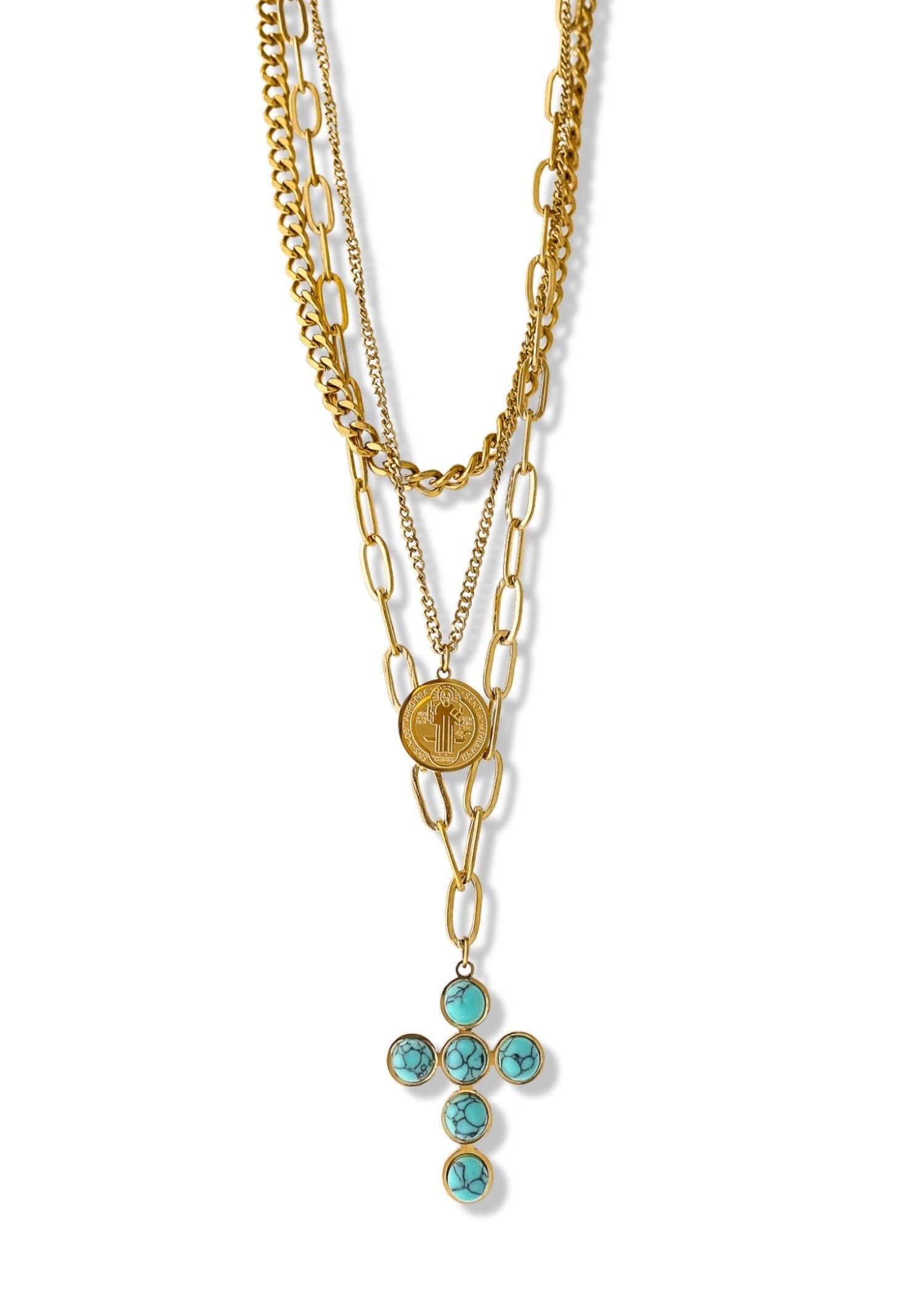 SACRED LAYERED WATER RESISTANT NECKLACE SET