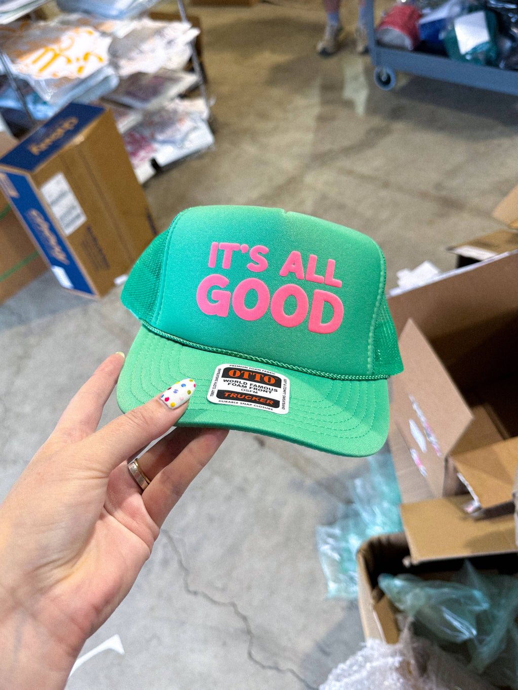 It's All Good, Pink Puff Summer Trucker Hat
