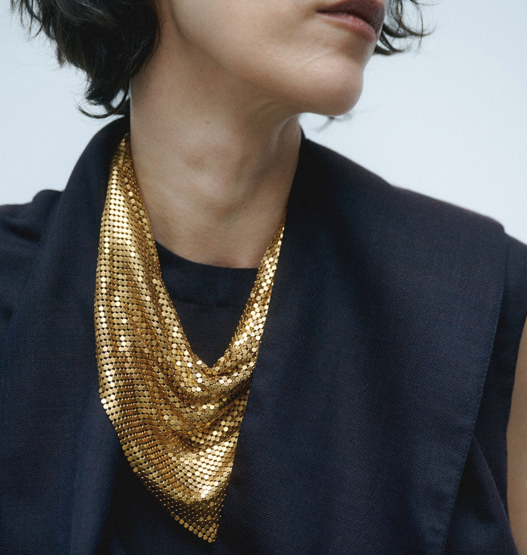 Chain Mail Bandana Scarf  Necklace