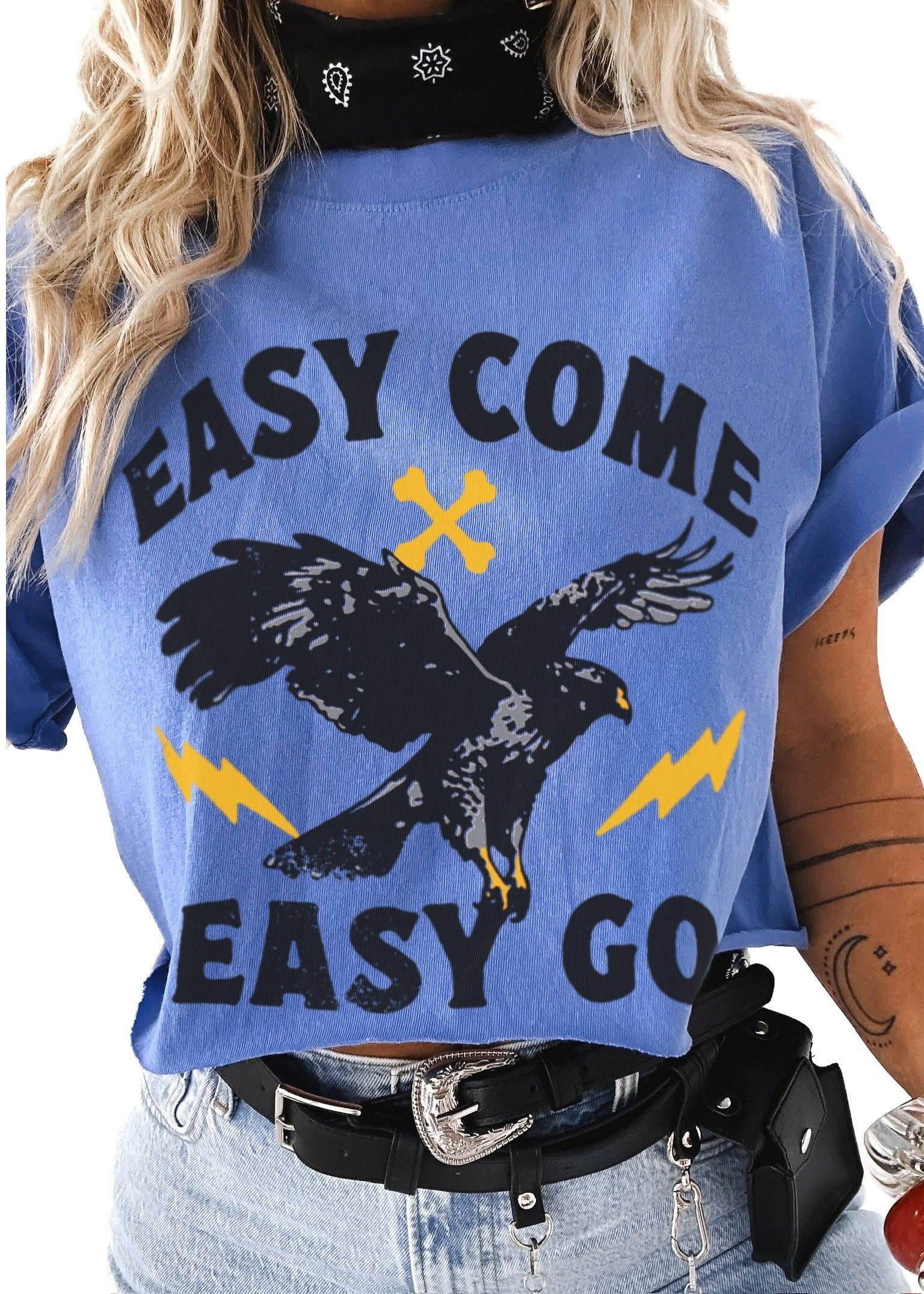 CROPPED EASY COME EASY GO GRAPHIC TEE