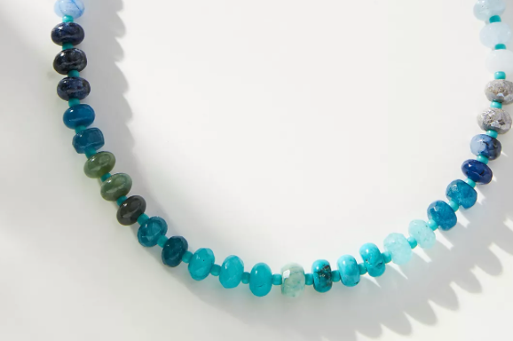 Gemstone Candy Bead Rainbow and Charm Collector Necklace