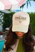 Palms & Poolside - Green Stripe Trucker Hat
