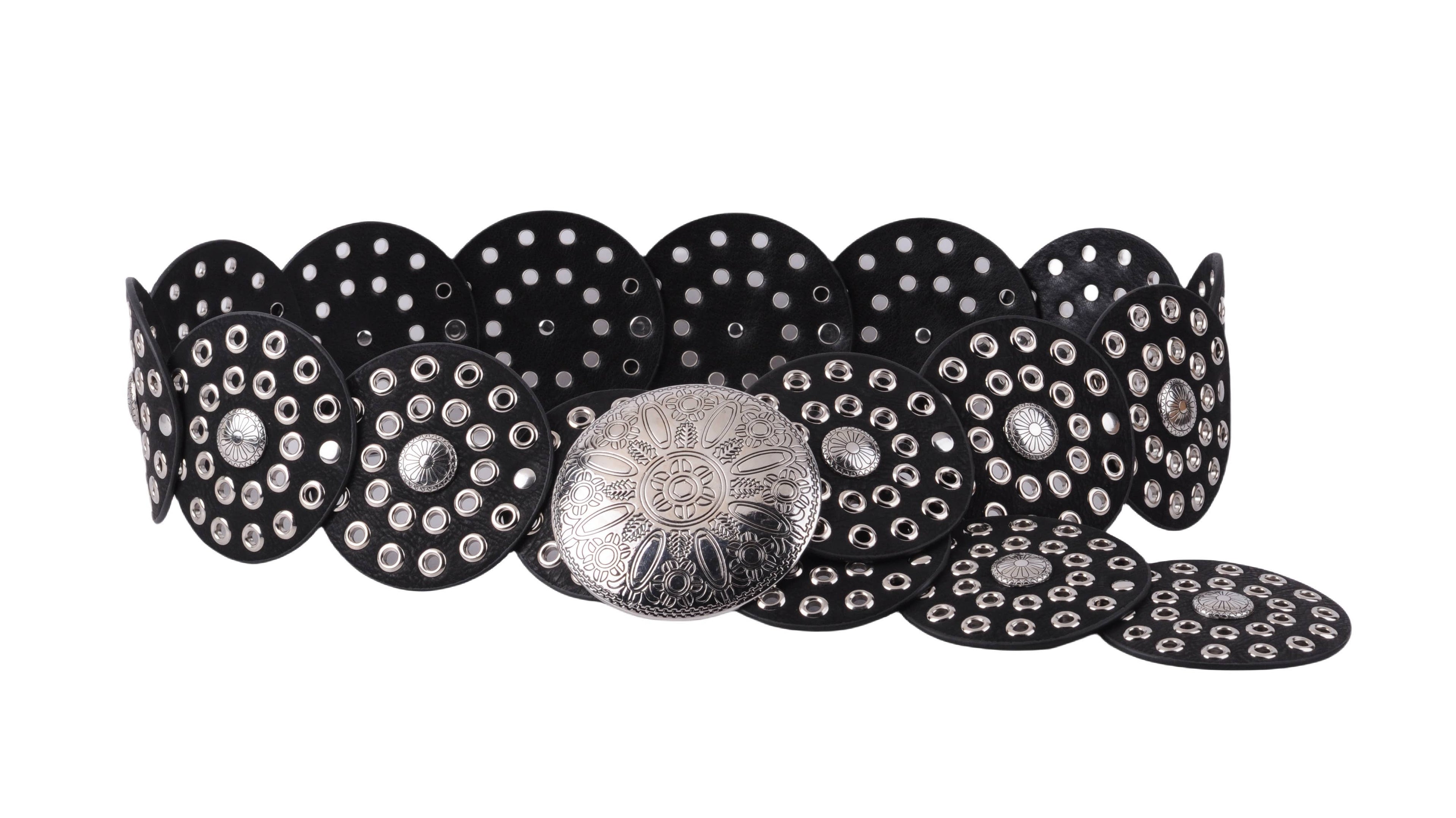 Wide Western Belt for Women | Cowgirl Disc Belt with Grommet