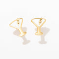 Martini Enamel Stud Earrings