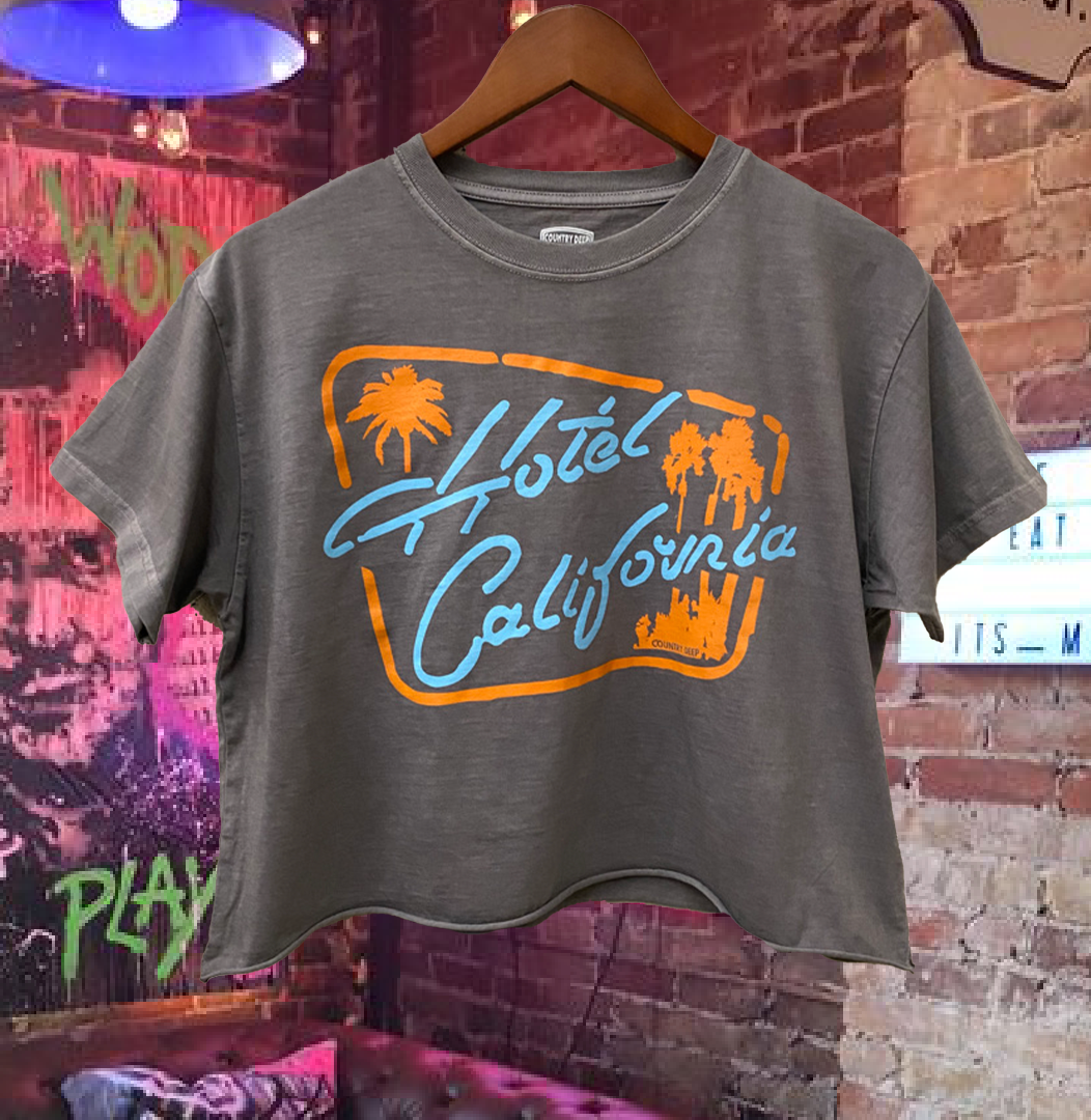 Hotel California Vintage Relaxed Crop T-shirt