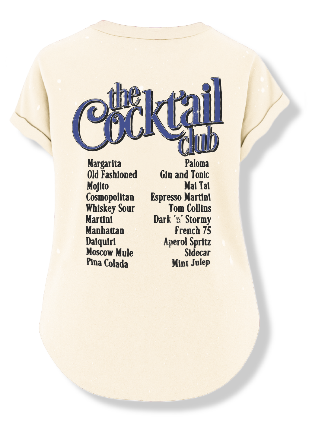THE COCKTAIL CLUB BLEACHED OUT SIDE SLIT TEE