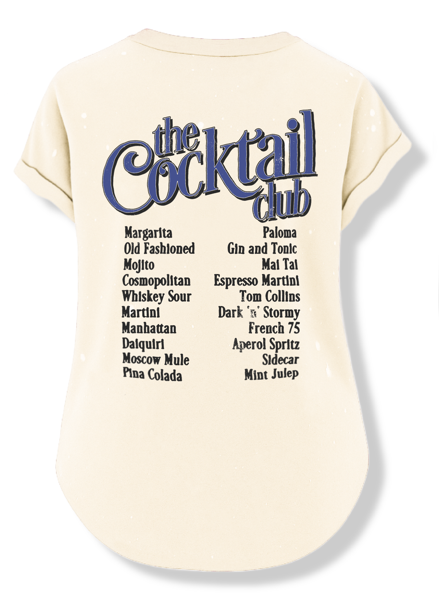 THE COCKTAIL CLUB BLEACHED OUT SIDE SLIT TEE