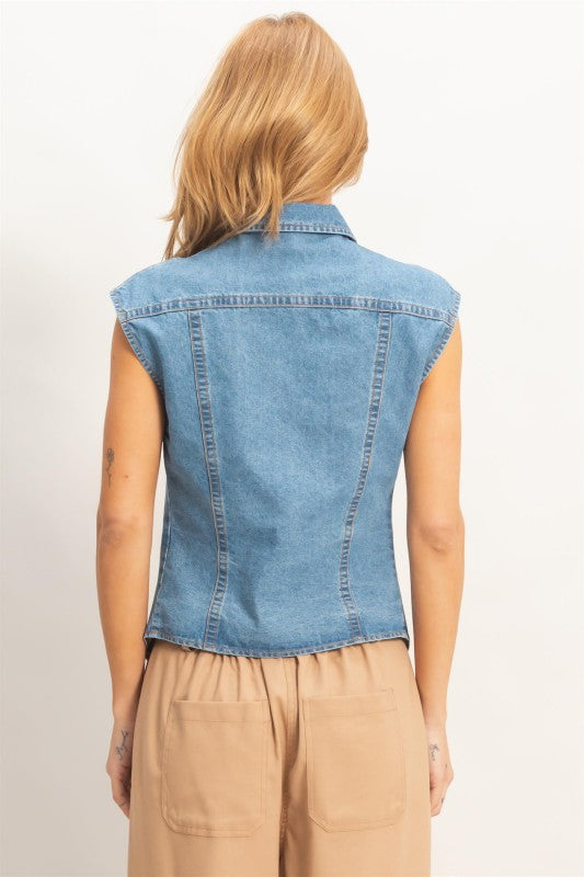 90's Denim sleeveless top
