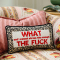 WTF Needlepoint Pillow